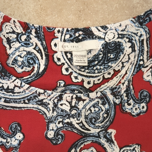 Paisley Print Red Maxi Dress - Picture 2 of 2